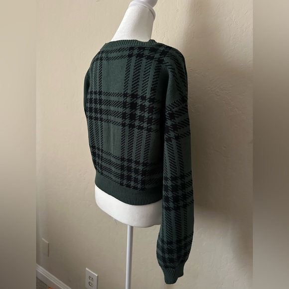 Green Plaid Cardigan - Picture 5 of 6